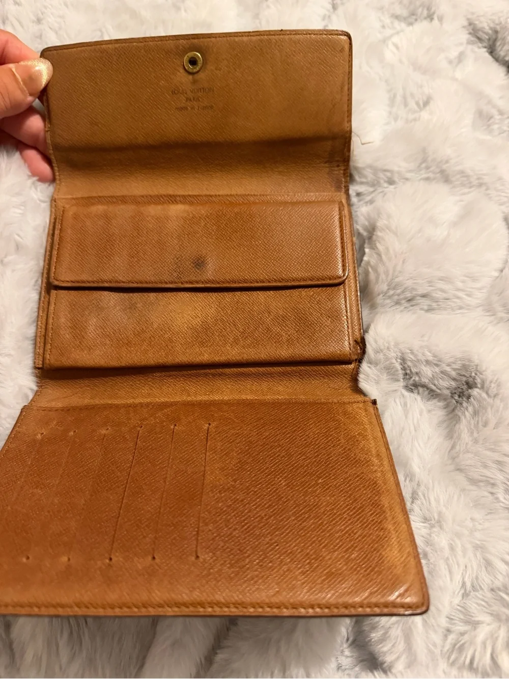 Louis Vuitton Monogram Canvas Folded Wallet in Brown and Gold